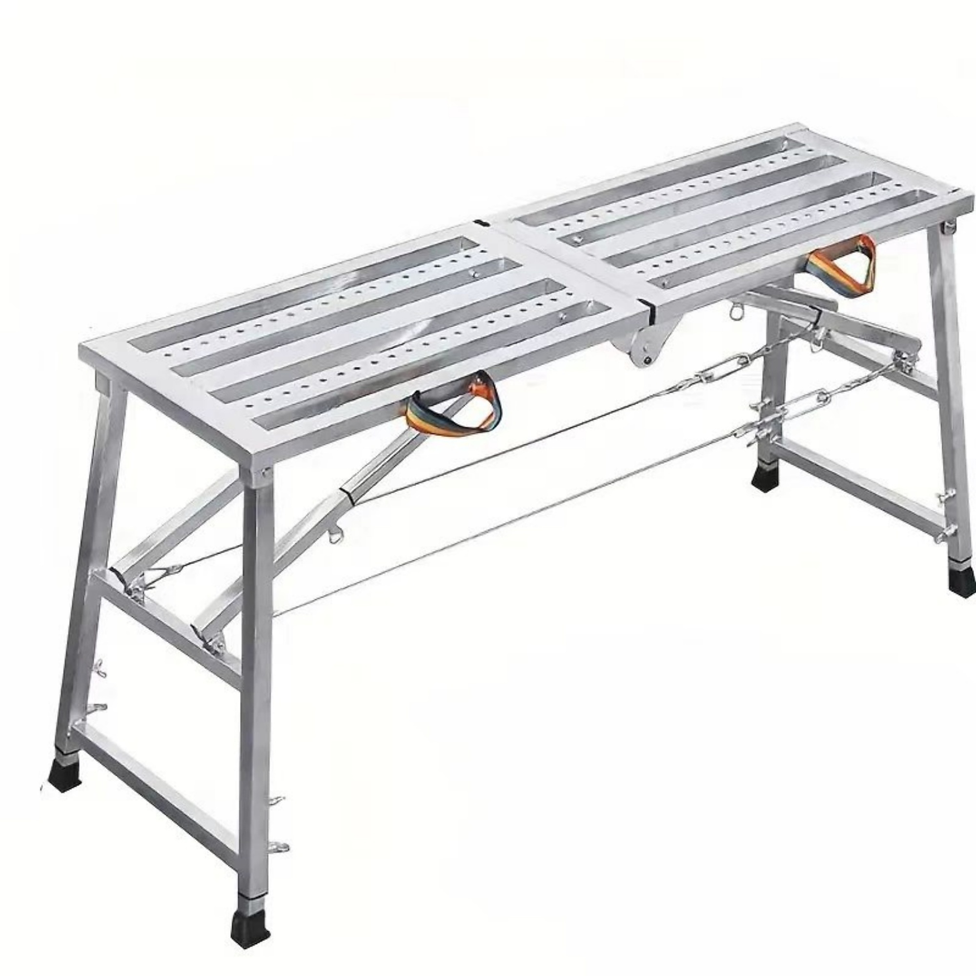 78.74 in. Portable Scaffolding Platform with Foldable and Height-Adjustable